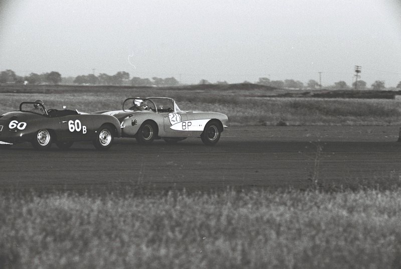 dave macdonald in corvette at stockton raceway